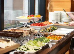 Photo of a buffet for a corporate event