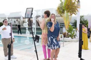 Photo of 360 photo booth for a Blue Spark Event Design - Product Launch Miami