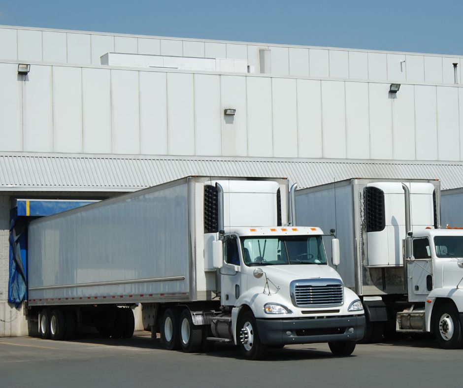 Photo of trucks at a loading dock