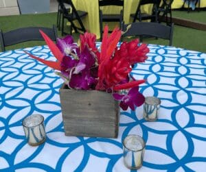 Photo of tropical centerpiece