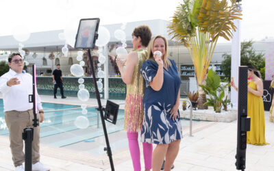 Photo of 360 photo booth for a Blue Spark Event Design - Product Launch Miami