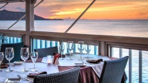 Photo of Fine Dining at Saint Martin restaurant overlooking the ocean