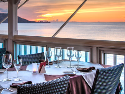 Photo of Fine Dining at Saint Martin restaurant overlooking the ocean