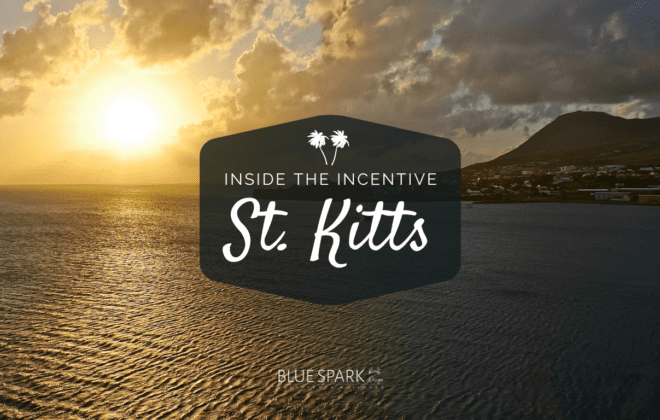 Photo of a sunset in St. Kitts