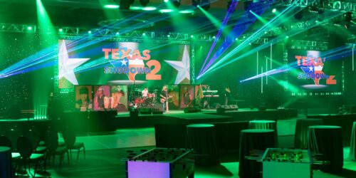 Photo of lighting for a general session stage