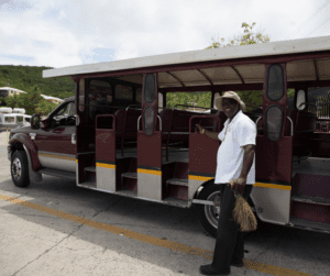 Board Retreat (Incentive-style) in the Virgin Islands, open-air transportation
